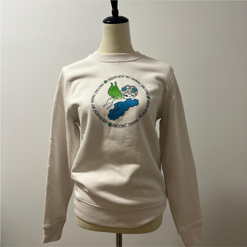 HEAVEN BY MARC JACOBS WHITE DYSTOPIA ANGEL PULLOVER